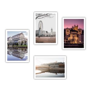 Cartes postales Lyon x4